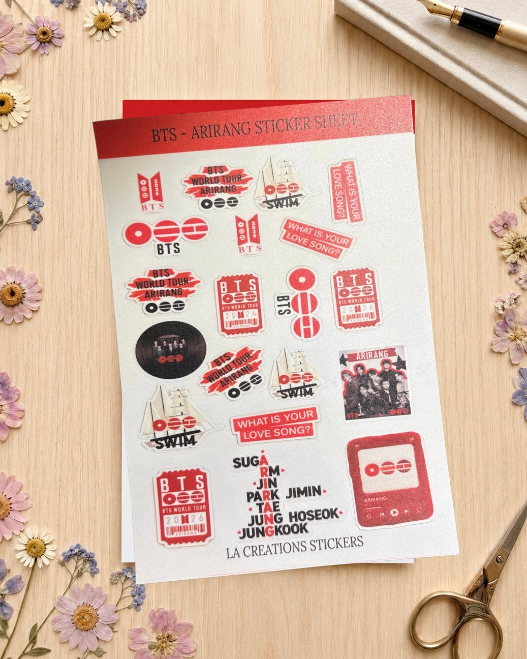 BTS Arirang Sticker Sheet