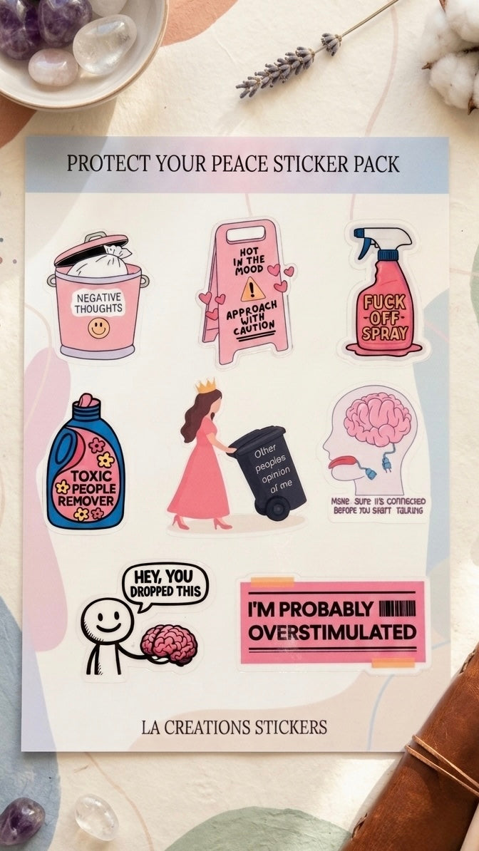 Protect your peace sticker sheet