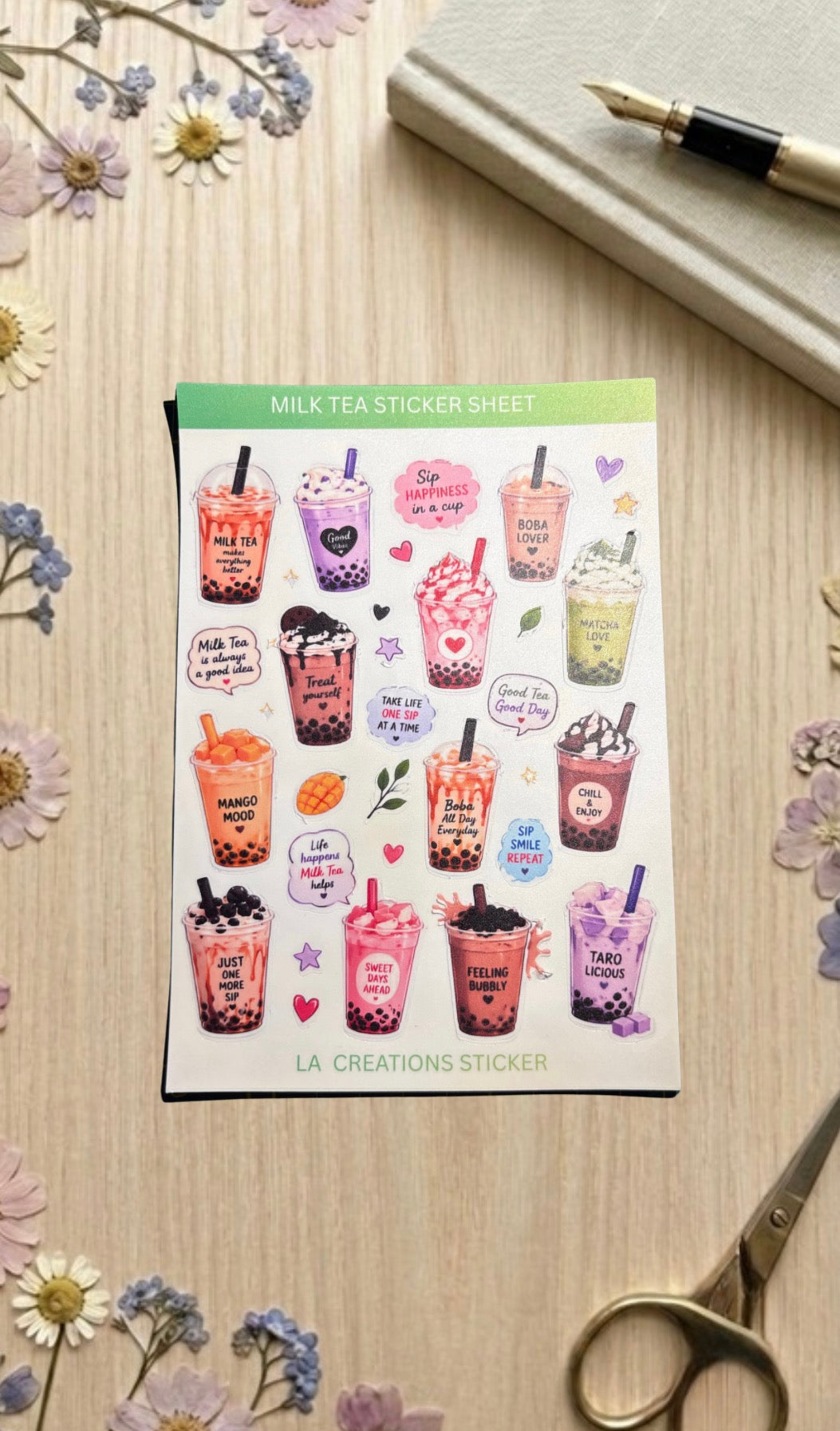 Milk Tea Sticker Sheet