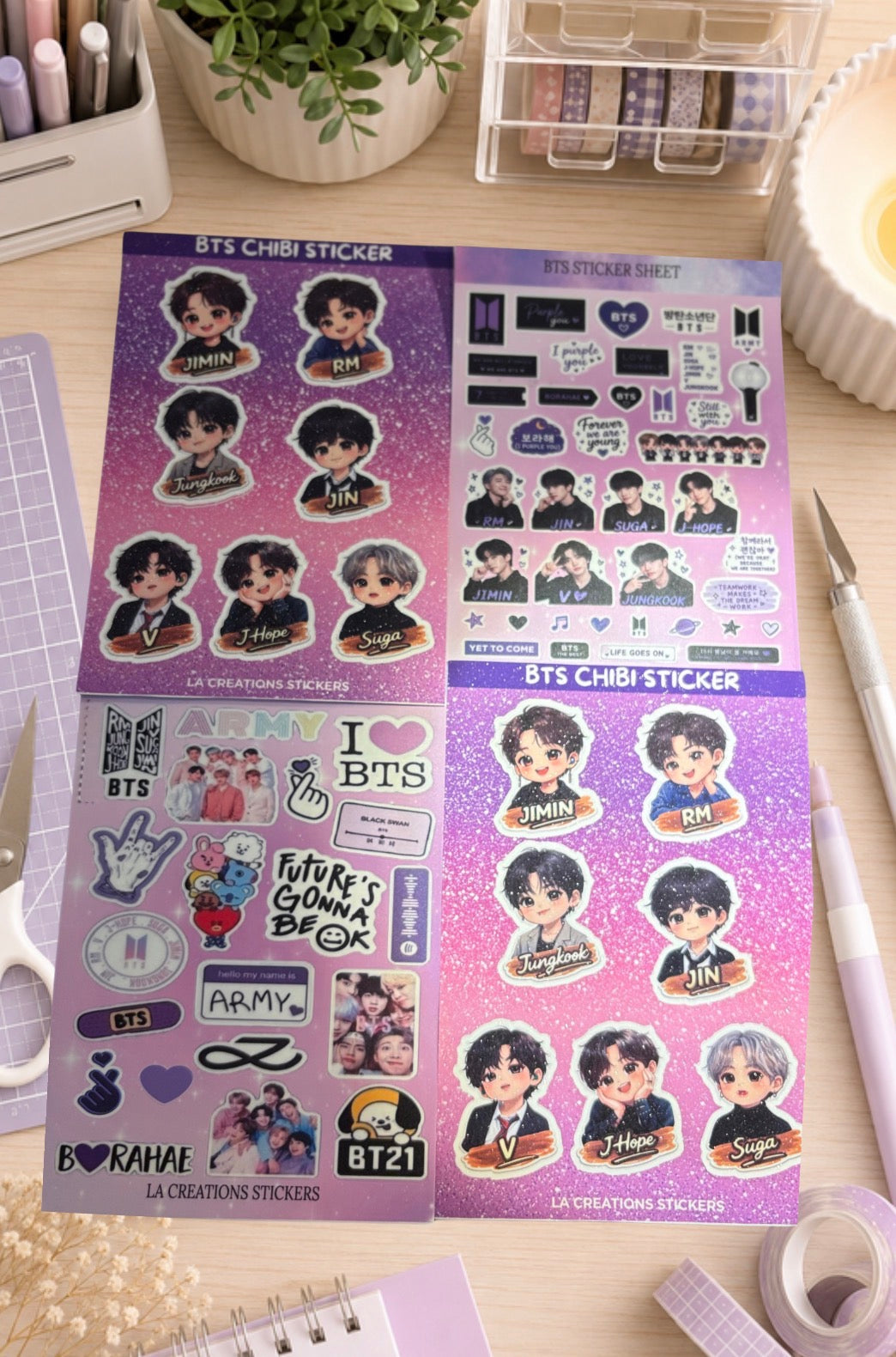 BTS Sticker Sheet