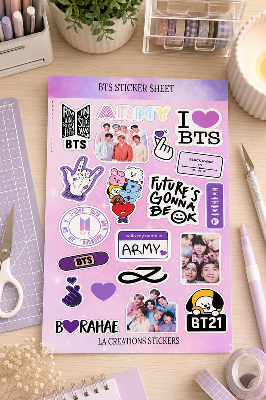BTS Sticker Sheet