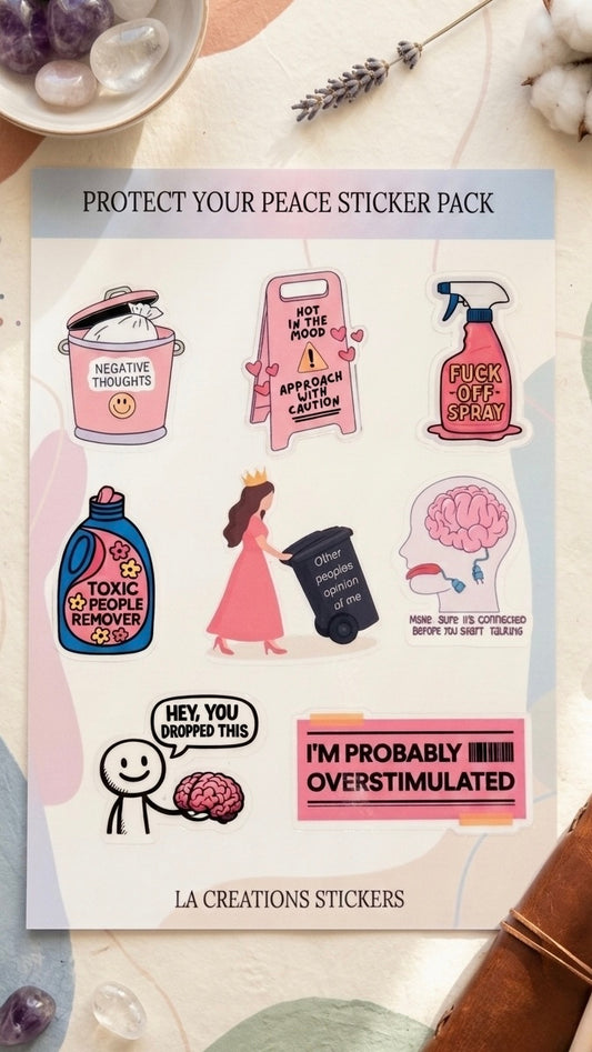 Protect your peace sticker sheet