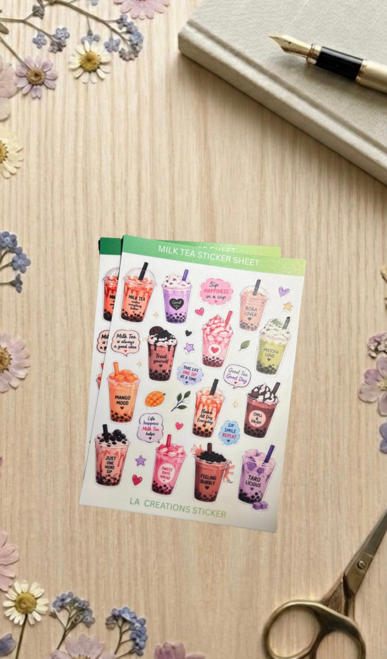 Milk Tea Sticker Sheet